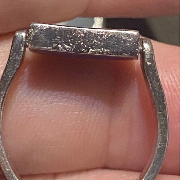 Ring Size 7.5 Lapis Lazuli Blue Sterling Silver 925 Women Semi-Precious Stone - Picture 6 of 10